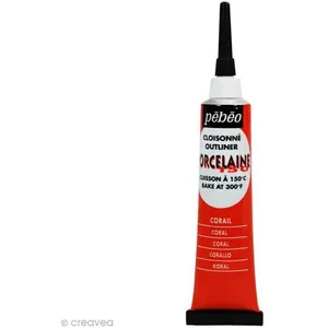 Peinture à l'eau brillante pour porcelaine - Corail - 20 ml - PébéoVendu parfnac-be