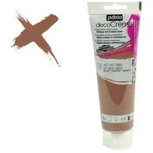 PEBEO Peinture DecoCrème 120 ml - Mat Peinture acrylique Déco Crème : - Couleur : Brun varech - Contenance : 120 ml - Finition : Mat - pas cher