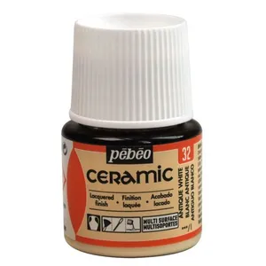 Peinture Ceramic blanc antique 45ml Pebeo pas cher