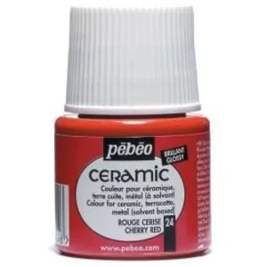 Peinture Ceramic rouge cerise 45ml Pebeo pas cher
