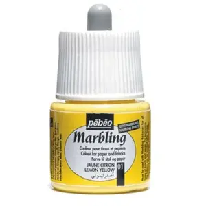 Pebeo, Peinture loisirs créatifs, Marbling couleur à marbrures (Jaune ...