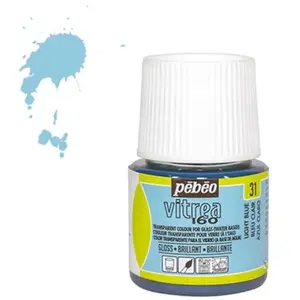 Pebeo, Peinture loisirs créatifs, Vitrea 160 Brillant Bleu Clair (Bleu... pas cher