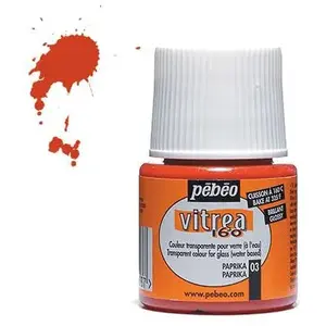 Pebeo, Peinture loisirs créatifs, Vitrea 160 Brillant Paprika (Poivron...