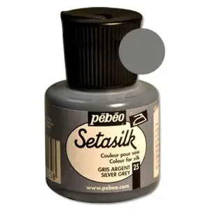Pebeo, Peinture loisirs créatifs, Setasilk (Gris argenté, 45 ml) pas cher
