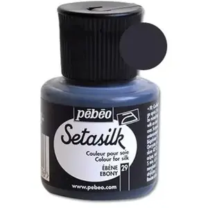 PEBEO Peinture Pébéo Setasilk - Peinture sur soie - 45 ml - Plusieurs Coloris disponibles 29 Ébène pas cher