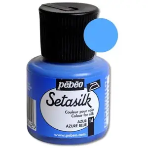 Pebeo, Peinture loisirs créatifs, Setasilk (Azur, 45 ml) pas cher