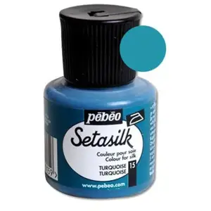 Pebeo, Peinture loisirs créatifs, Setasilk (Turquoise, 45 ml) pas cher