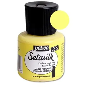 Pebeo, Peinture loisirs créatifs, Setasilk (Jaune primaire, 45 ml) pas cher