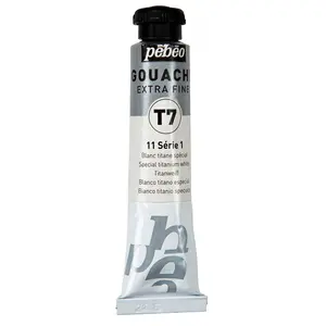 PEBEO Tube 20ml Peinture Gouache T7 extra fine BLANC TITANE pas cher