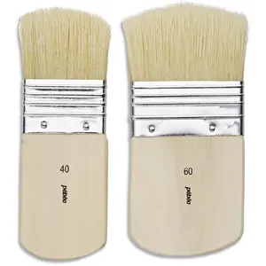 Pochette de 2 pinceaux soie beau-blanc Pebeo pas cher