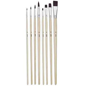 Pebeo, Pinceau, 8 Pinceaux ML plats + ronds Polybr pas cher