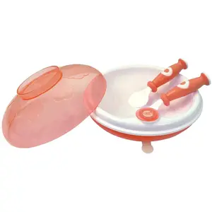 dBb Remond Repas Gray Keep Warm Plate Corail + Cutlery pas cher