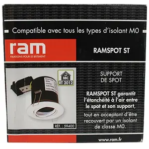 RAM - Protection de spot pour laine en rouleau et soufflée spot st - finition blanc pas cher