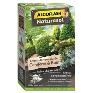 ALGOFLASH NATURASOL Engrais Conifères et Buis longue durée 800 g pas cher