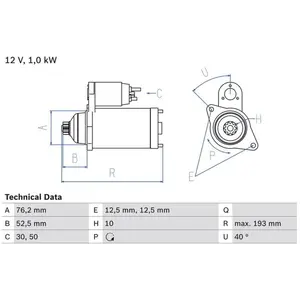 Startmotor 2078 Bosch pas cher