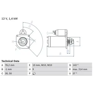 Startmotor 2086 Bosch pas cher