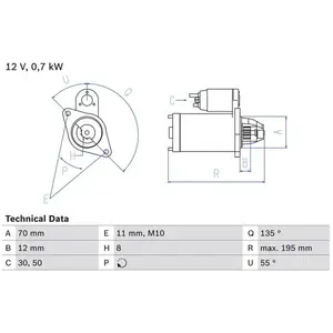 Startmotor 1863 Bosch
