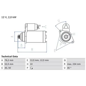 Startmotor 1850 Bosch