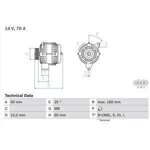 Dynamo 4046 Bosch pas cher