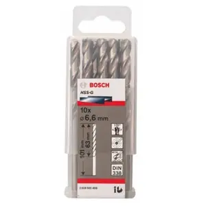 Bosch Forets à métaux HSSG standard, DIN 338 6,6 x 63 x 101 mm 10pc pas cher