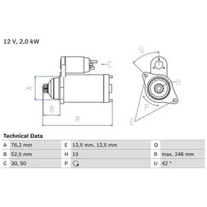 Startmotor 1746 Bosch pas cher