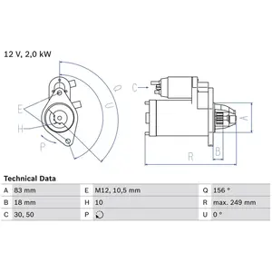 Bosch Startmotor pas cher