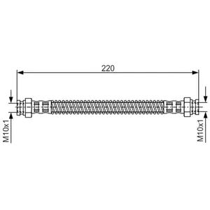 BOSCH Flexible de frein pour CITROËN: AX, Xsara, ZX & PEUGEOT: 306 (Re...Vendu paroscaro