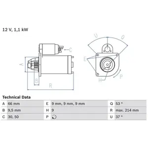 Startmotor 1777 Bosch