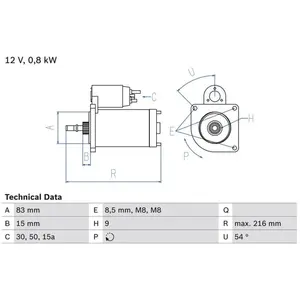 Startmotor 1359 Bosch pas cher