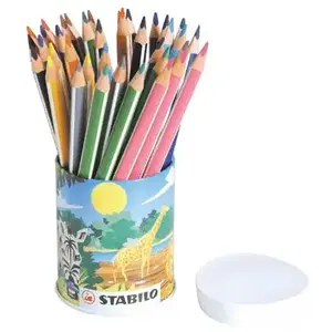 Stabilo - Crayon De Couleur Triangulaire - Pot De 38 pas cher