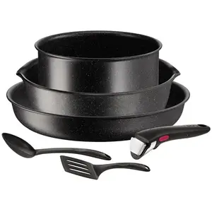 Set 6 pièces Tefal Ingenio Black Stone L3999002 Noir pas cher