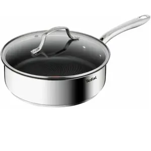 Tefal Infinite Hapjespan - 24cm - Geschikt voor alle warmtebronnen - Inclusief glazen deksel - RVS - PFOA Vrij pas cher