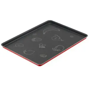 Plat Tefal Plaque à pâtisserie Chandeleur 28 X 38 cm J5797002 Rouge pas cher