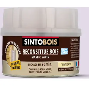 SINTO - Reconstitue bois pour parties manquantes (angles, gros trous) - Pot de 550g bois  (sapin)Vendu parrakuten