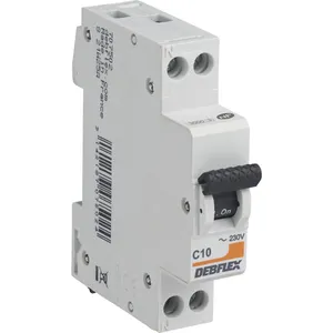 Debflex - Disjoncteur 3KA Phase + Neutre 10 Ampères Gris - 707502Vendu parrakuten