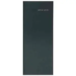 Lecas agenda journalier long 140 x 350 mm travers 1 jour page 2015 noir 400038110 pas cher