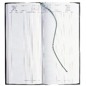 Agenda Banque Long 2v2p/j F/c Noir pas cher