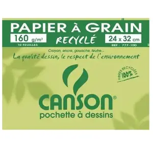 CANSON-tekenpapierrecycling, wit, DIN A3, 160 g/m².Vendu parbol