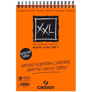 Canson bloc à croquis spirale 'xxl', a4, 120 fe  pas cher