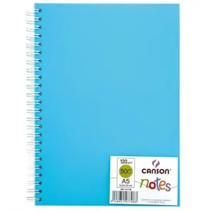 Carnet de 50 feuilles Canson notes et dessin A5 Bleu pas cher