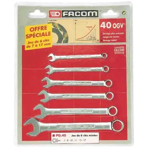 Comparateur de prix : FACOM Jeu 6 clés OGV mixtes à reprise rapide