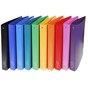 Exacompta Classeur 4 anneaux 30 mm polypropylene opaque 10 couleurs assorties - a4 maxi pas cher
