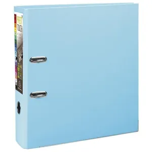 EXACOMPTA - Classeur à levier extra large - Dos 80mm -24,2 x 29,7 - Rembordé polypropylène - Bleu clair pas cher