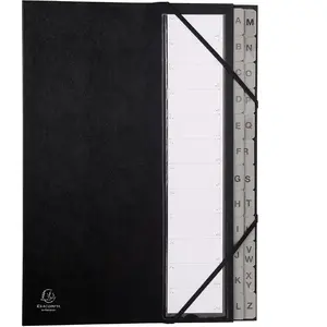 Trieur Exacompta 24 Compartiments Alphabétiques Noir pas cher