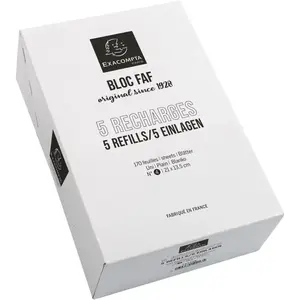 Bloc Exacompta 5 Recharges Uni n° 4 - 21x13,5cm pas cher