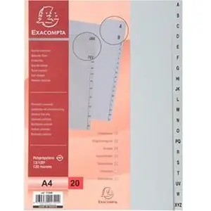 Intercalaires Exacompta polypropylène A4 26 Positions A-Z pas cher