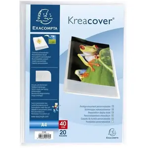 Porte-vues Personnalisable - EXACOMPTA - 40 Vues - PP - A4 - 24*32 cm pas cher