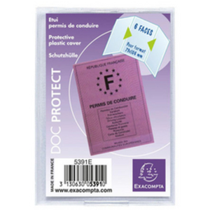 Etui Exacompta - Sachet de 10 étuis PVC Permis de conduire européen 73... pas cher