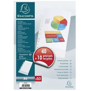 Exacompta EXACPTA RDC LOT POCH PERFO GRAIN 80+20 pas cher
