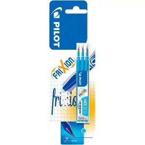 Pilot Vullingen - Frixion Ball en Frixion Click - Lichtblauw 0.7mm - op blister pas cher